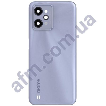 Задняя крышка Realme C31 серебряная Light Silver + стекло камеры!