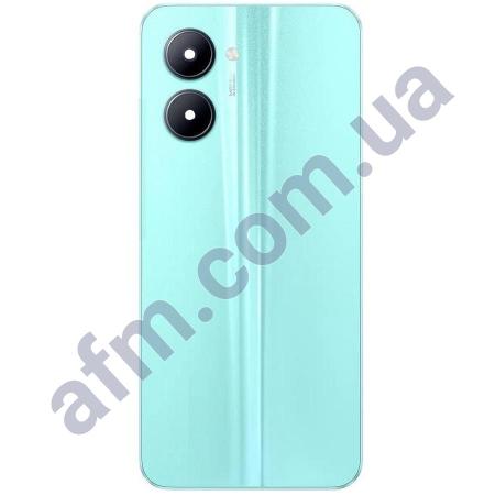Задняя крышка Realme C33 2023 голубая Aqua Blue + стекло камеры
