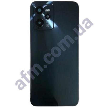 Задняя крышка Realme C35 чёрная Glowing Black + стекло камеры