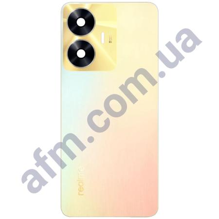 Задняя крышка Realme C55 золотая Sun Shower + стекло камеры