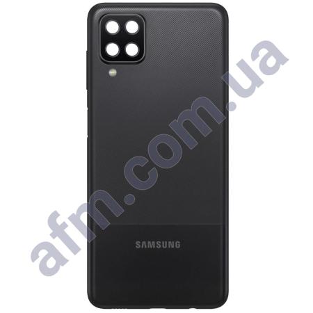 Задняя крышка Samsung A125 Galaxy A12/ A127 чёрная Black + стекло камеры