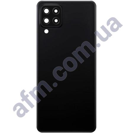 Задняя крышка Samsung A225 Galaxy A22 4G чёрная Black + стекло камеры