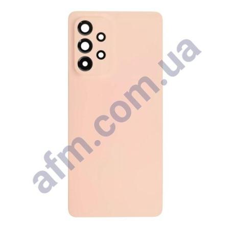 Задняя крышка Samsung A235 Galaxy A23 оранжевая Peach + стекло камеры