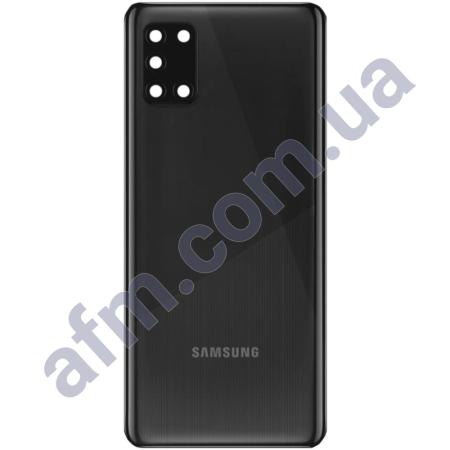 Задняя крышка Samsung A315 Galaxy A31 чёрная Prism Crush Black + стекло камеры