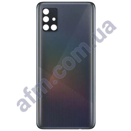 Задняя крышка Samsung A515 Galaxy A51 2020 чёрная Prism Crush Black + стекло камеры