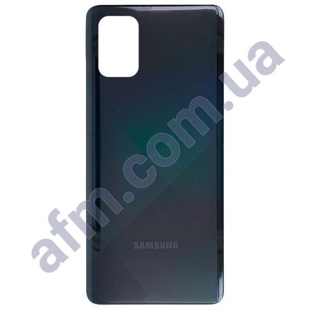 Задняя крышка Samsung A715 Galaxy A71 чёрная Prism Crush Black