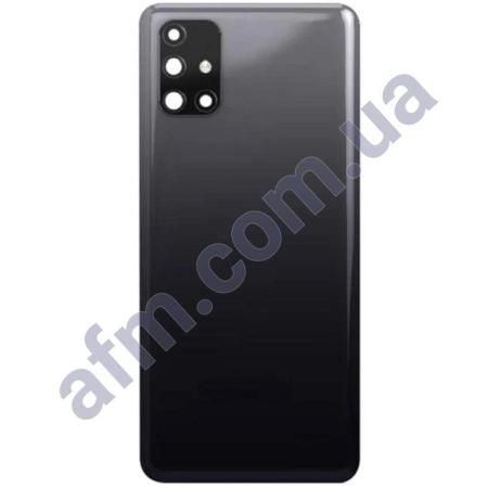Задняя крышка Samsung M317 Galaxy M31s чёрная Mirage Black + стекло камеры