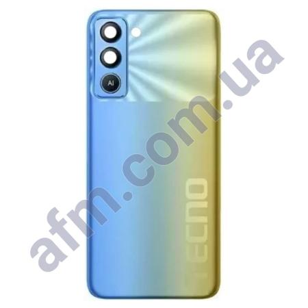 Задняя крышка Tecno POP 5 Pro (BD4j/ BD4h) голубая Sky Cyan + стекло камеры!