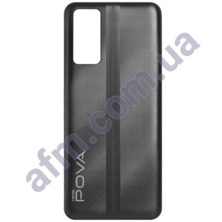Задняя крышка Tecno Pova 2 (LE7n) чёрная Dazzle Black