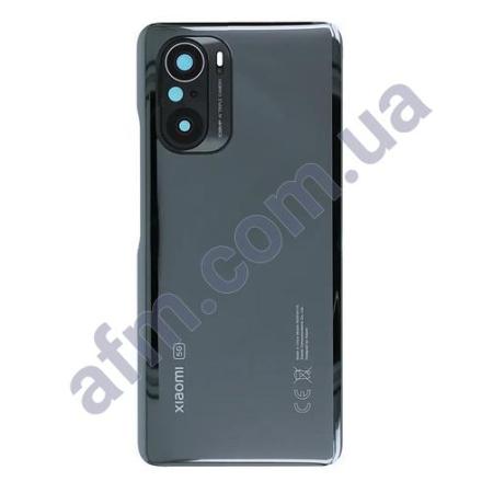 Задняя крышка Xiaomi Mi11i/ Redmi K40 Pro чёрная Cosmic Black + стекло камеры 64MP