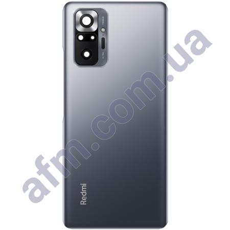 Задняя крышка Xiaomi Redmi Note 10 Pro/ Note 10 Pro Max серая Onyx Gray + стекло камеры