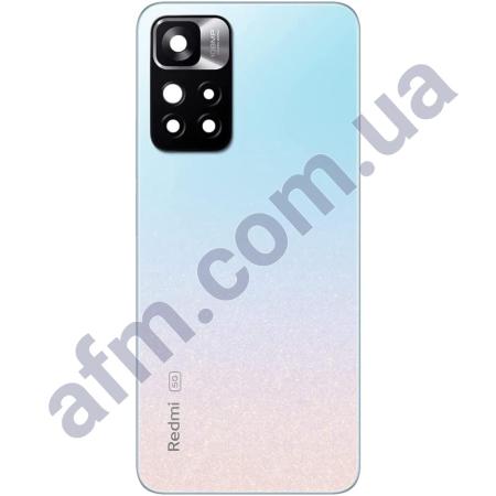 Задняя крышка Xiaomi Redmi Note 11 5G голубая Star Blue + стекло камеры!
