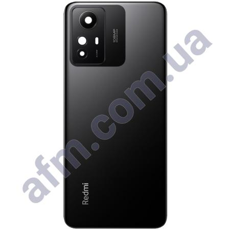 Задняя крышка Xiaomi Redmi Note 12S чёрная Onyx Black + стекло камеры