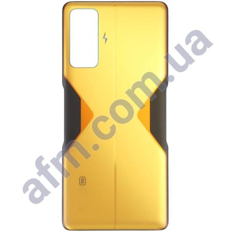 Задняя крышка Xiaomi Poco F4 GT/ Redmi K50 жёлтая Cyber Yellow глянцевая