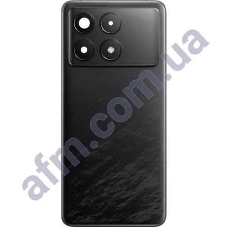 Задняя крышка Xiaomi Poco F6 Pro/ Redmi K70 чёрная + стекло камеры