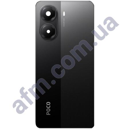 Задняя крышка Xiaomi Poco X7 Pro чёрная + стекло камеры