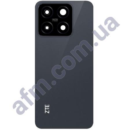 Задняя крышка ZTE Blade A55 чёрная + стекло камеры