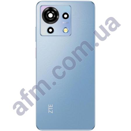 Задняя крышка ZTE Blade V50 Vita голубая + стекло камеры