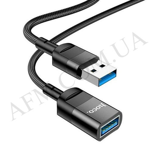 USB кабель Hoco U107 удлинитель USB 3.0 to USB (1200mm) чёрный