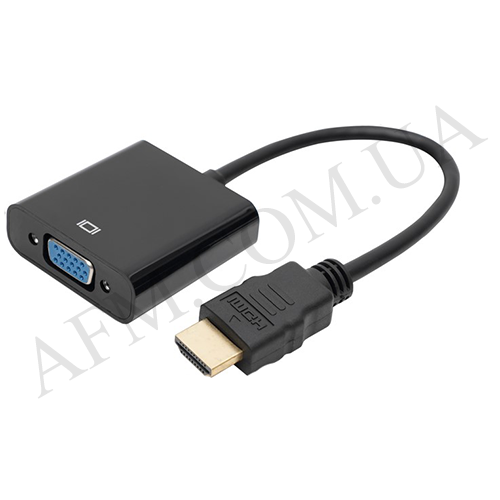 Переходник HDMI - VGA(F) чёрный