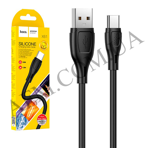 USB кабель Hoco X61 Type-C (1000mm) чорний