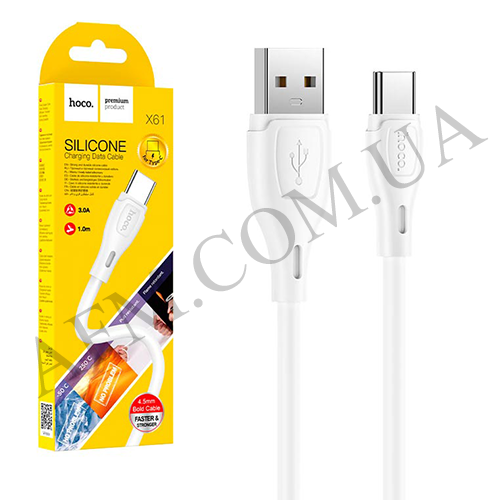 USB кабель Hoco X61 Type-C (1000mm) білий