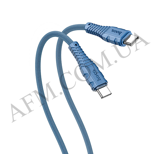 USB кабель Hoco X67 PD 60W Type-C на Type-C (1000mm) синій