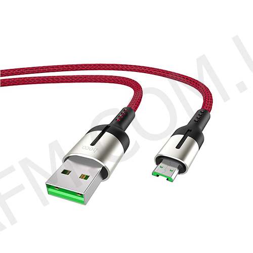 USB кабель Hoco U68 Gusto flash charging Micro USB 4A (1200mm) красный