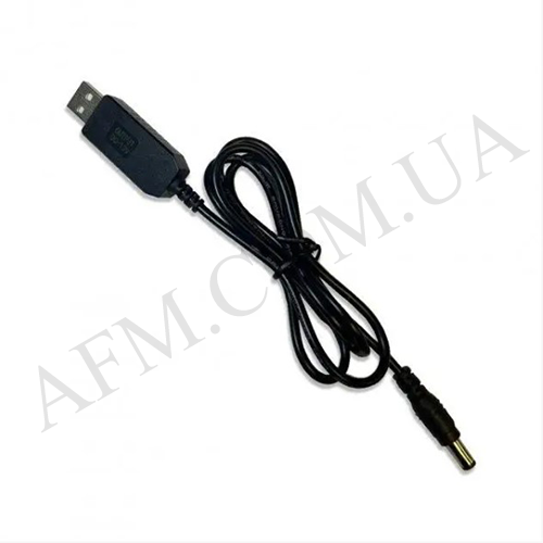 USB кабель с преобразователем напряжения с 5V на 12V (0.5A 5.5*2.1 мм) DC для роутера
