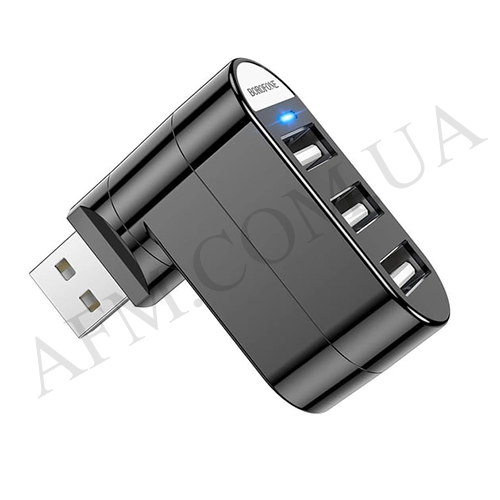 USB HUB Borofone DH3 3USB 2.0 чорний