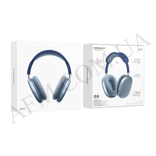 Навушники (HandsFree) Bluetooth Borofone BO22 сині