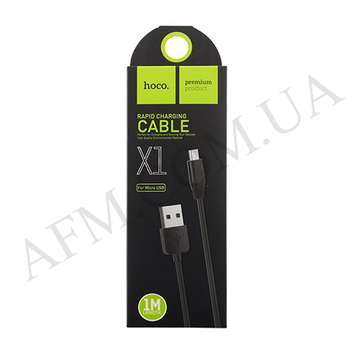 USB кабель Hoco X1 Rapid Micro USB (1000mm) чорний