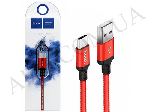 USB кабель Hoco X14 Times Type-C (1000mm) красно-чёрный