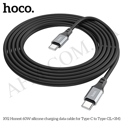 USB кабель Hoco X92 Type-C to Type-C PD 60W (3000mm) чёрный