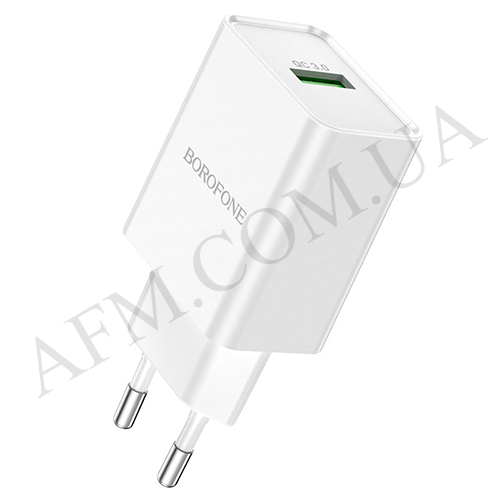 СЗУ блок Borofone BN5 QC3.0 (1USB/ 3A) білий !