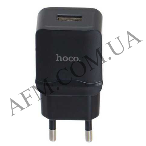 СЗУ блок Hoco C72A Glorious (1USB/ 2.1A) + кабель Micro USB чорний