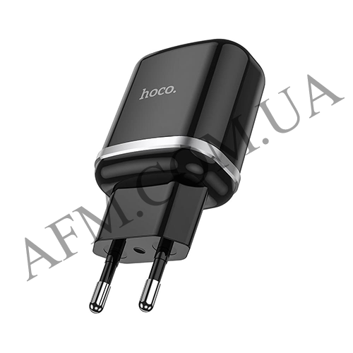 СЗУ блок Hoco N3 QC3.0 (1USB/ 3.0A) + кабель Micro USB чорний