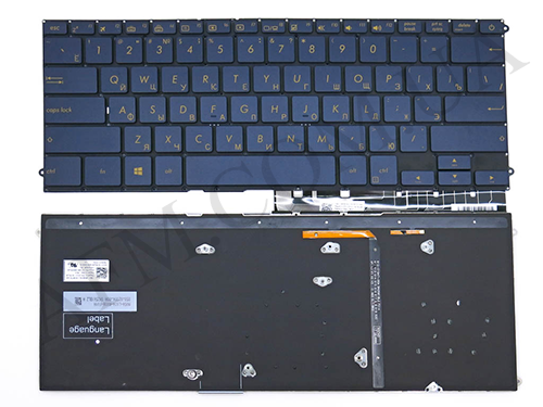 + Клавіатура + КлавіатурнаПлата Asus UX490/ UX490CA/ UX490UA блакитна + російська + підсвічування оригінал