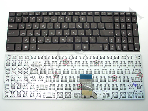 +Клавиатура+КлавиатурнаяПлата Asus UX52/ UX52A/ UX52V/ UX52VS коричневая+русский оригинал