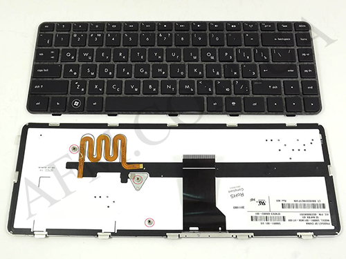 +Клавиатура+КлавиатурнаяПлата HP DM4-1000/ DM4-2000 чёрная+русский+рамка+подсветка оригинал