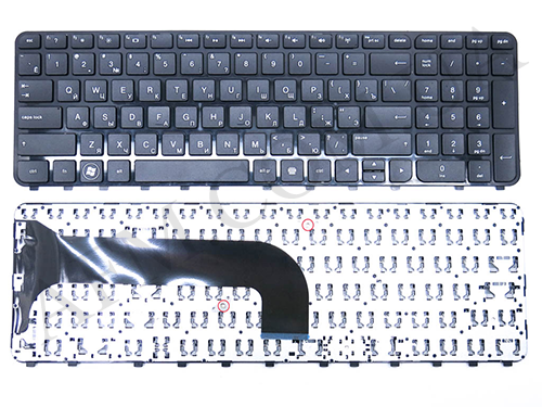 +Клавиатура+КлавиатурнаяПлата HP Envy M6/ M6T/ M6-1000/ M6-1100 чёрная+русский+рамка OEM