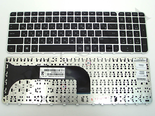 + Клавіатура + КлавіатурнаПлата HP Envy M6/ M6T/ M6-1000/ M6-1100 чорна + російська + рамка сіра оригінал