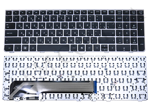 +Клавиатура+КлавиатурнаяПлата HP ProBook 4530s/ 4535S/ 4730s чёрная+русский+рамкасерая оригинал