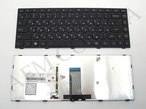 + Клавіатура + КлавіатурнаПлата Lenovo G40-30/ G40-45 чорна + російська +рамка+ підсвічування оригінал