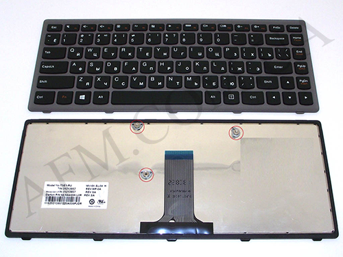 + Клавіатура + КлавіатурнаПлата Lenovo G400s/ G405s/ S410p/ Z410 чорна + російська + сіра рамка оригінал