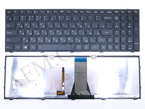 Клавіатура + КлавіатурнаПлата Lenovo G50-30/ G50-45/ G50-70 чорна + російська +рамка+ підсвічування оригінал