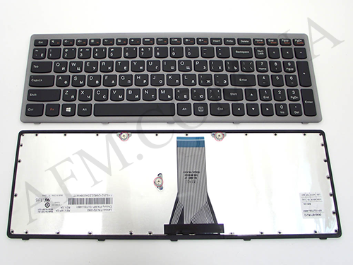 +Клавиатура+КлавиатурнаяПлата Lenovo G500s/ G505s/ S510p/ Flex 15 чёрная+русский+рамка серая оригин