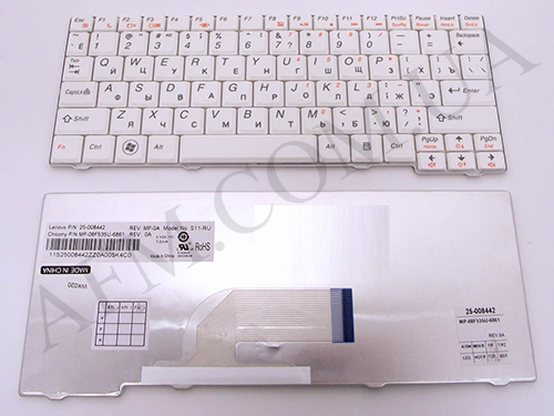 Клавиатура+КлавиатурнаяПлата Lenovo S10-2/ S100C белая+русский оригинал