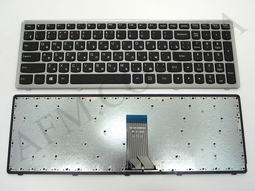+ Клавіатура + КлавіатурнаПлата Lenovo U510/ Z710 чорна + російська + срібляста рамка оригінал