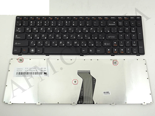 Клавіатура + КлавіатурнаПлата Lenovo Z580/ G580/ G585/ Z580A/ Z585 чорна + російська +рамка оригінал